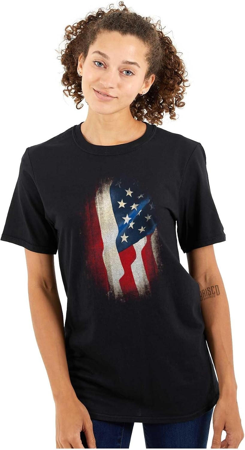 image:imageClassic Teaze Patriotic American USA Flag Americana Graphic T Shirt Men or WomenBlack