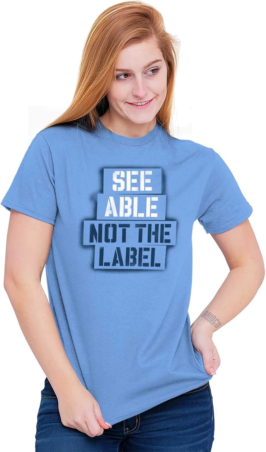 image:imageSee Able Not Label Autism Awareness Graphic T Shirt Men or WomenCarolina Blue