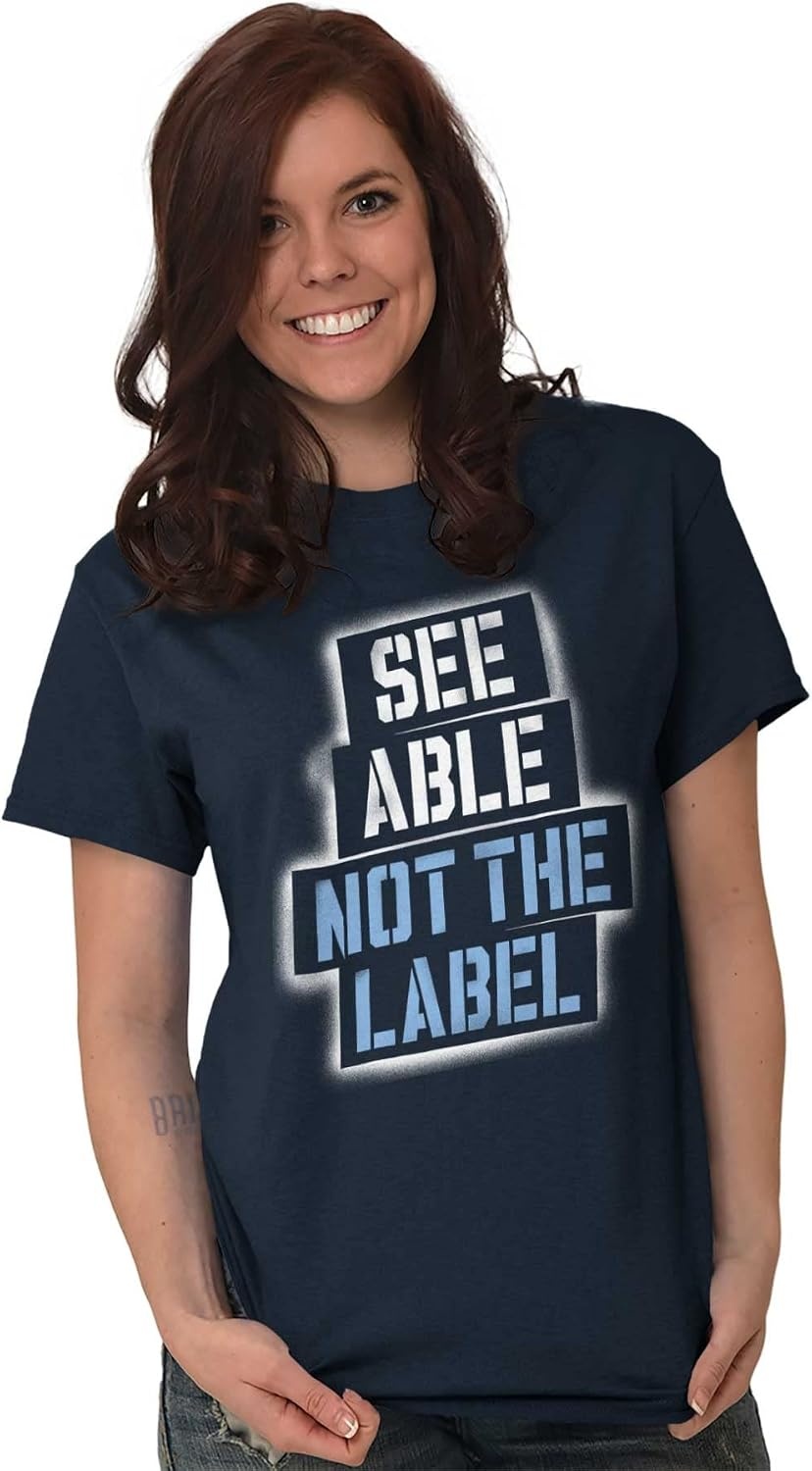 image:imageSee Able Not Label Autism Awareness Graphic T Shirt Men or WomenNavy