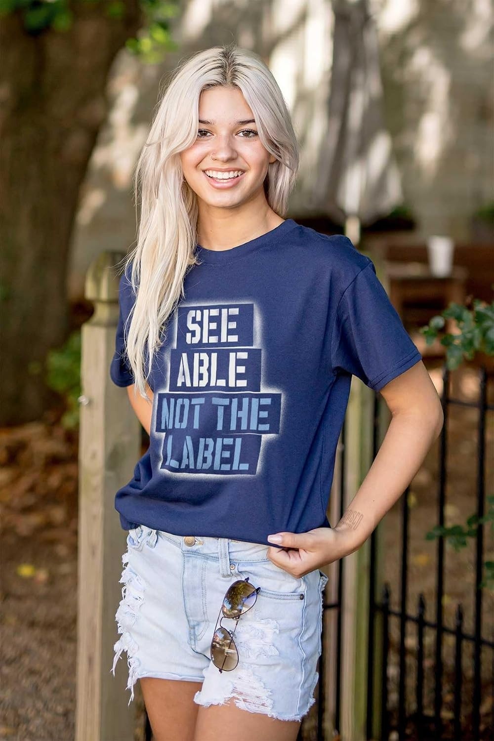 image:imageSee Able Not Label Autism Awareness Graphic T Shirt Men or WomenNavy