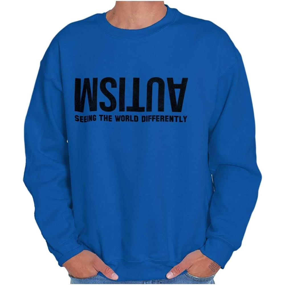 image:imageBrisco Brands Autism Seeing the World Differently Sweatshirt for Men or WomenRoyal