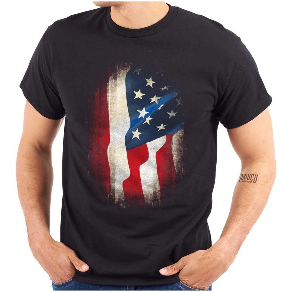 image:imageClassic Teaze Patriotic American USA Flag Americana Graphic T Shirt Men or WomenBlack