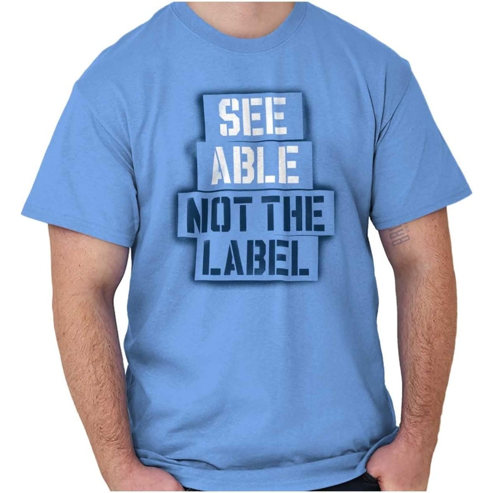 image:imageSee Able Not Label Autism Awareness Graphic T Shirt Men or WomenCarolina Blue