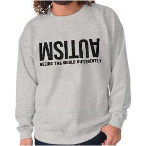 Brisco Brands Autism Seeing the World Differently Sweatshirt for Men or Women(Sport Grey)