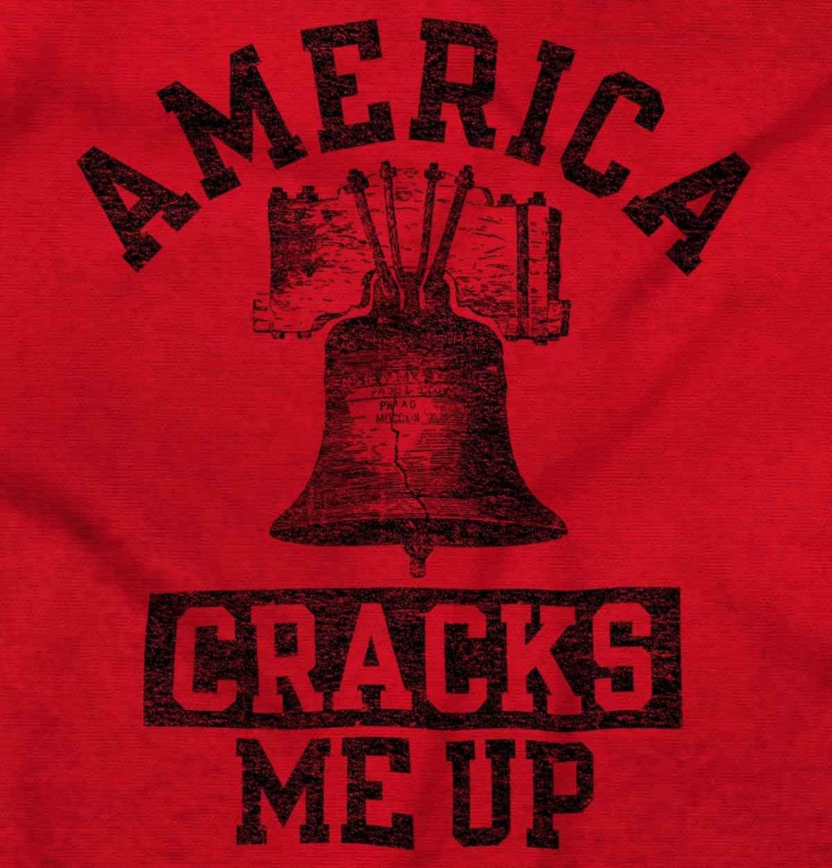 image:imageAmerica Cracks Me Up Liberty Bell USA Graphic T Shirt Men or WomenRed