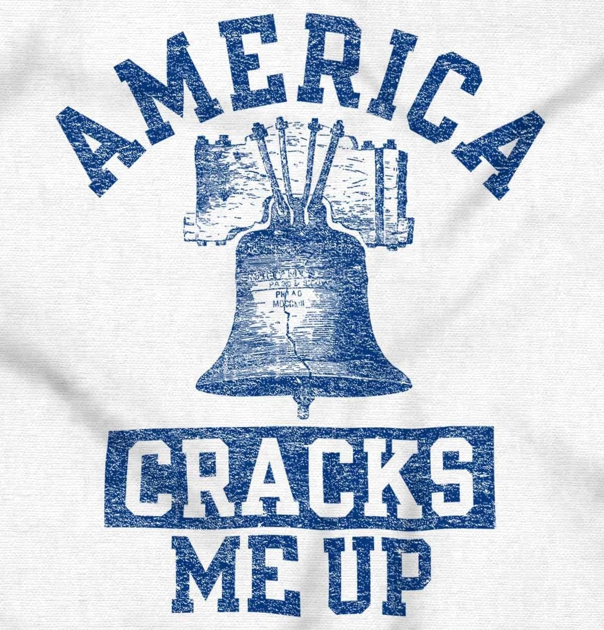 image:imageAmerica Cracks Me Up Liberty Bell USA Graphic T Shirt Men or WomenWhite