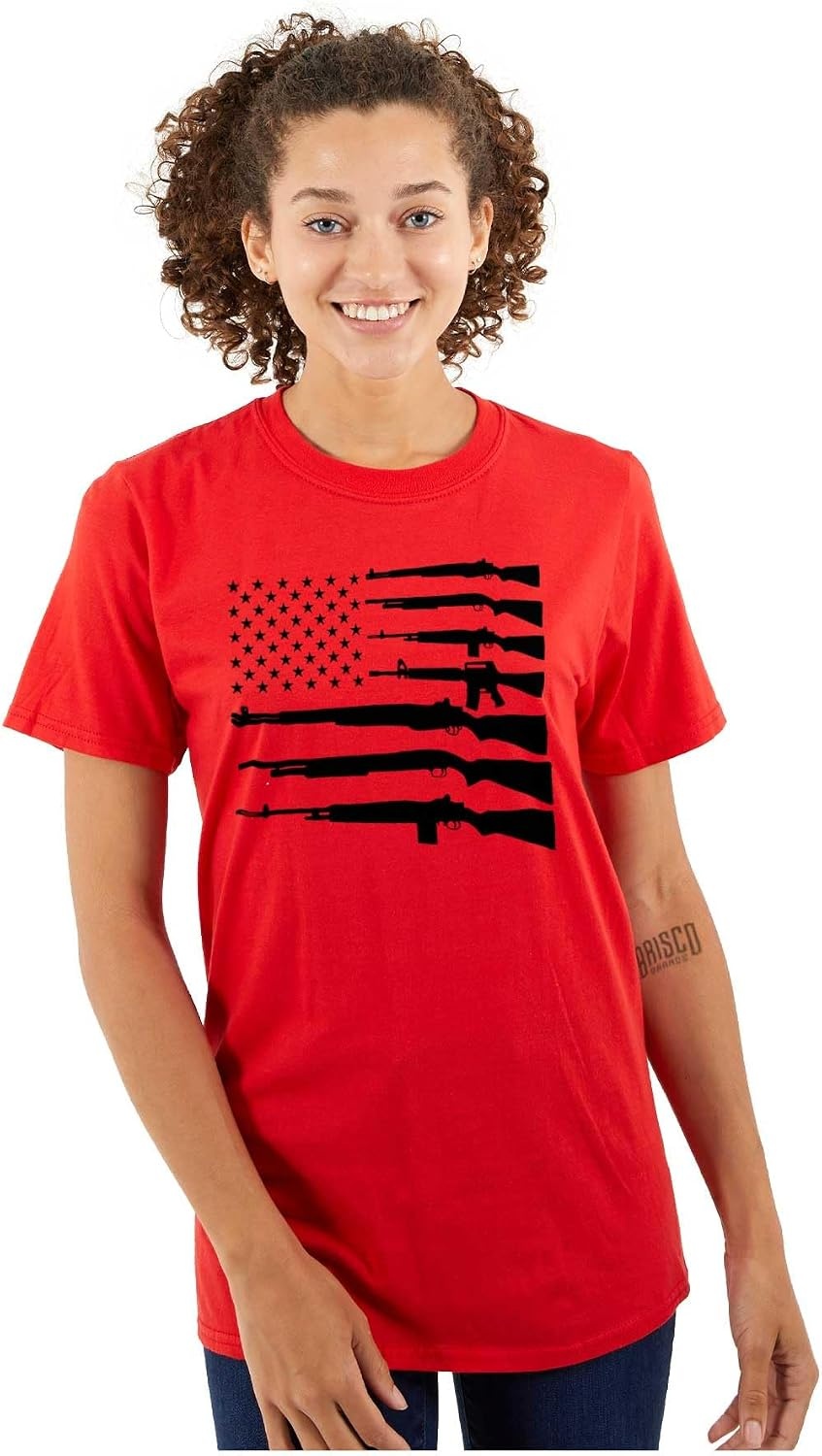 image:imageAmerican Flag Arms USA Pro 2A Rights Graphic T Shirt Men or WomenRed