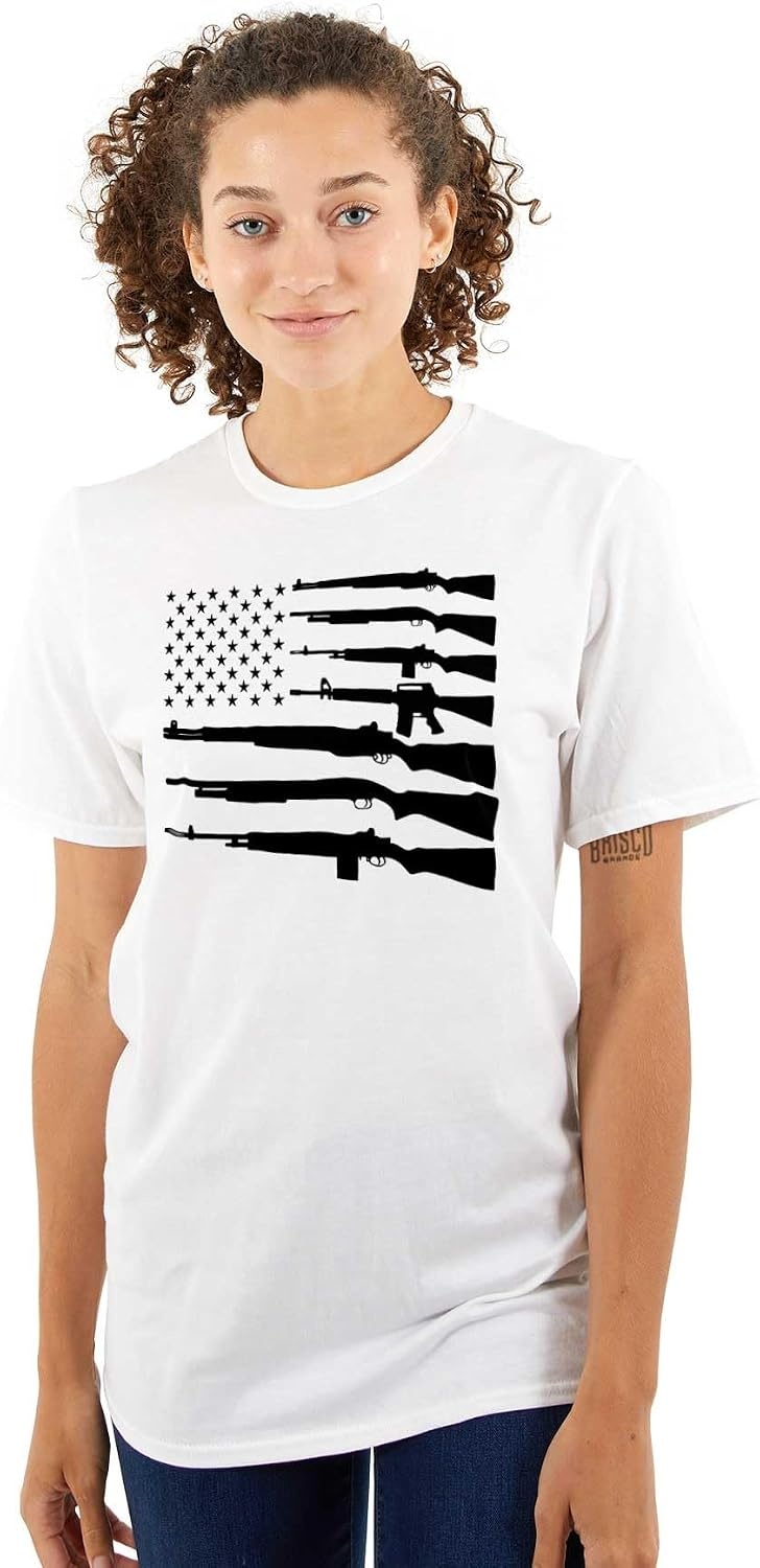 image:imageAmerican Flag Arms USA Pro 2A Rights Graphic T Shirt Men or WomenWhite