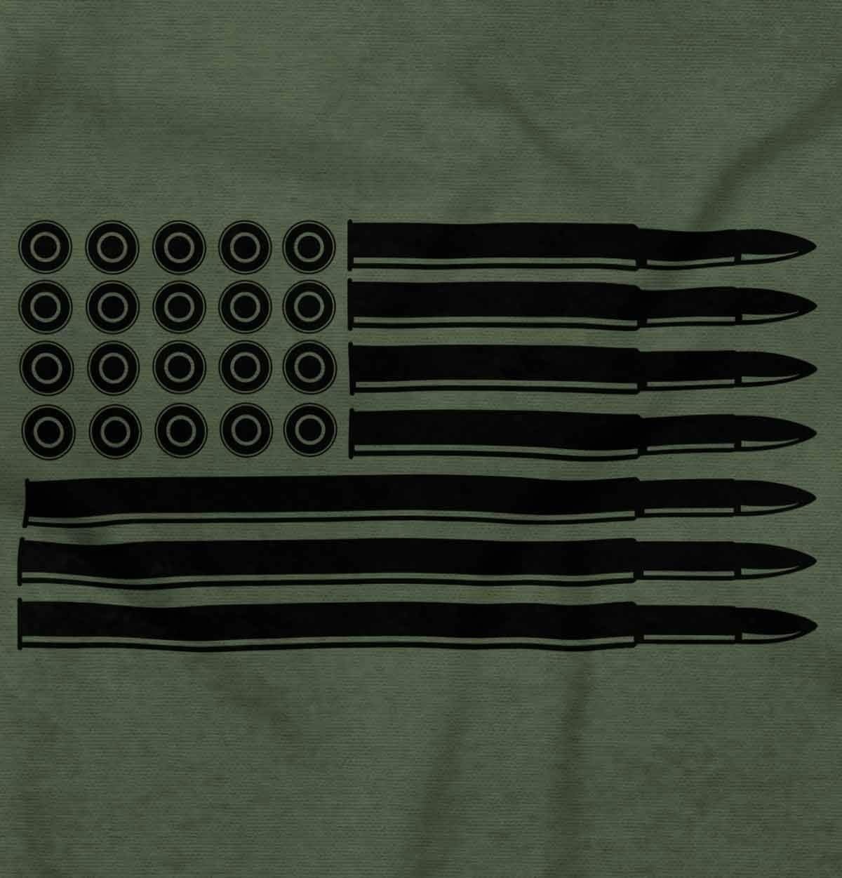 image:imageBrisco Brands Ammo Bullet 2nd Amendment Flag Sweatshirt for Men or WomenMilitary Green