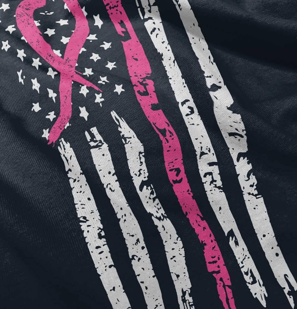 image:imageBrisco Brands Breast Cancer Pink Line American Flag Toddler Boy Girl T ShirtNavy