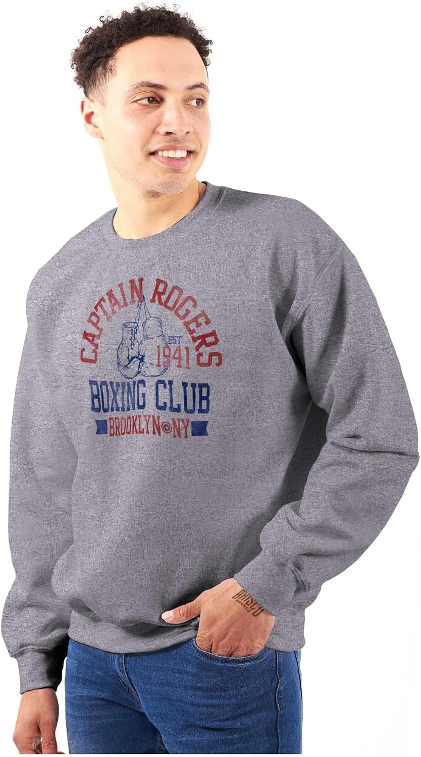 image:imageBrisco Brands Captain Rogers 1941 Boxing Club NY Sweatshirt for Men or WomenSport Grey