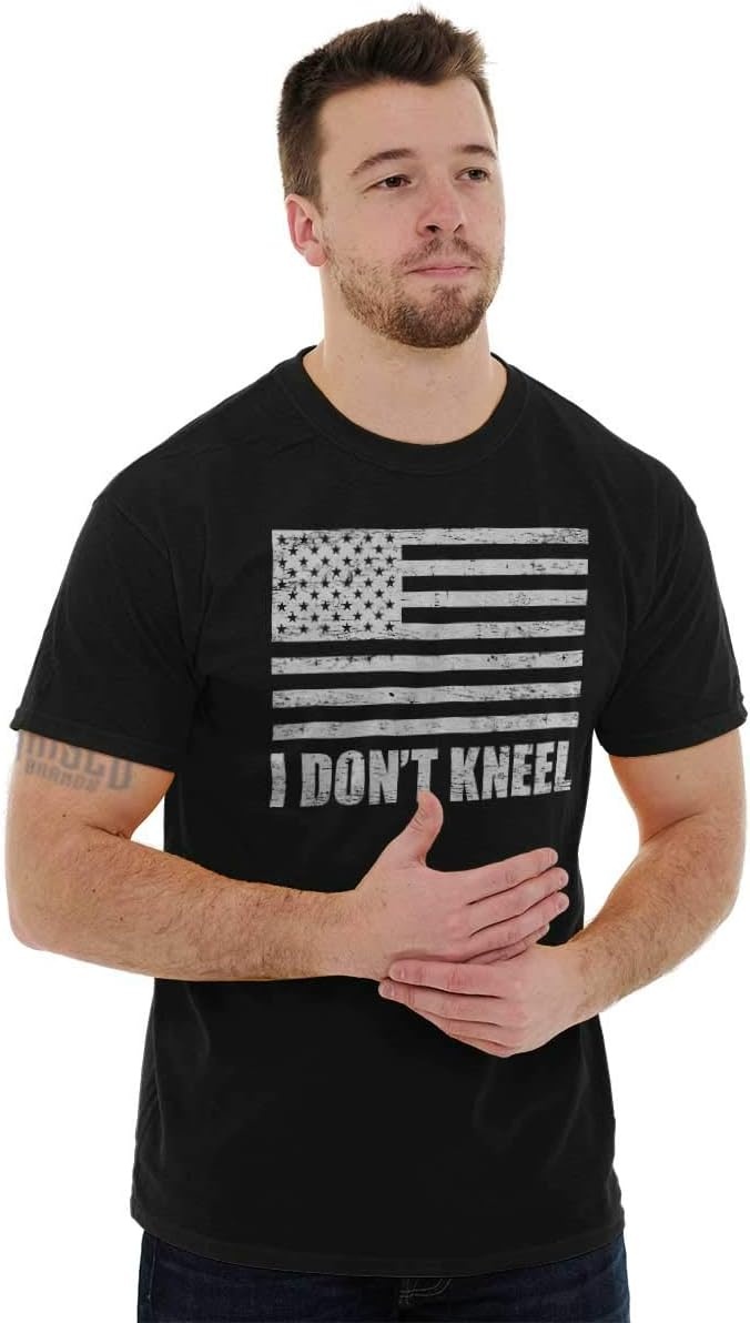 image:imageBrisco Brands Dont Kneel Anti Protest Patriotic Graphic T Shirt Men or WomenBlack
