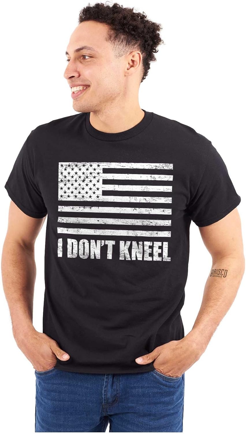 image:imageBrisco Brands Dont Kneel Anti Protest Patriotic Graphic T Shirt Men or WomenBlack