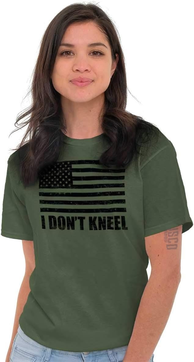 image:imageBrisco Brands Dont Kneel Anti Protest Patriotic Graphic T Shirt Men or WomenMilitary Green