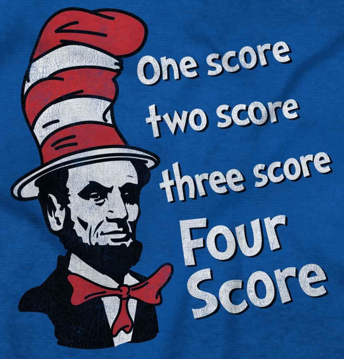 image:imageBrisco Brands Four Score Abe Lincoln in Funny Hat Hoodie Sweatshirt Women MenRoyal