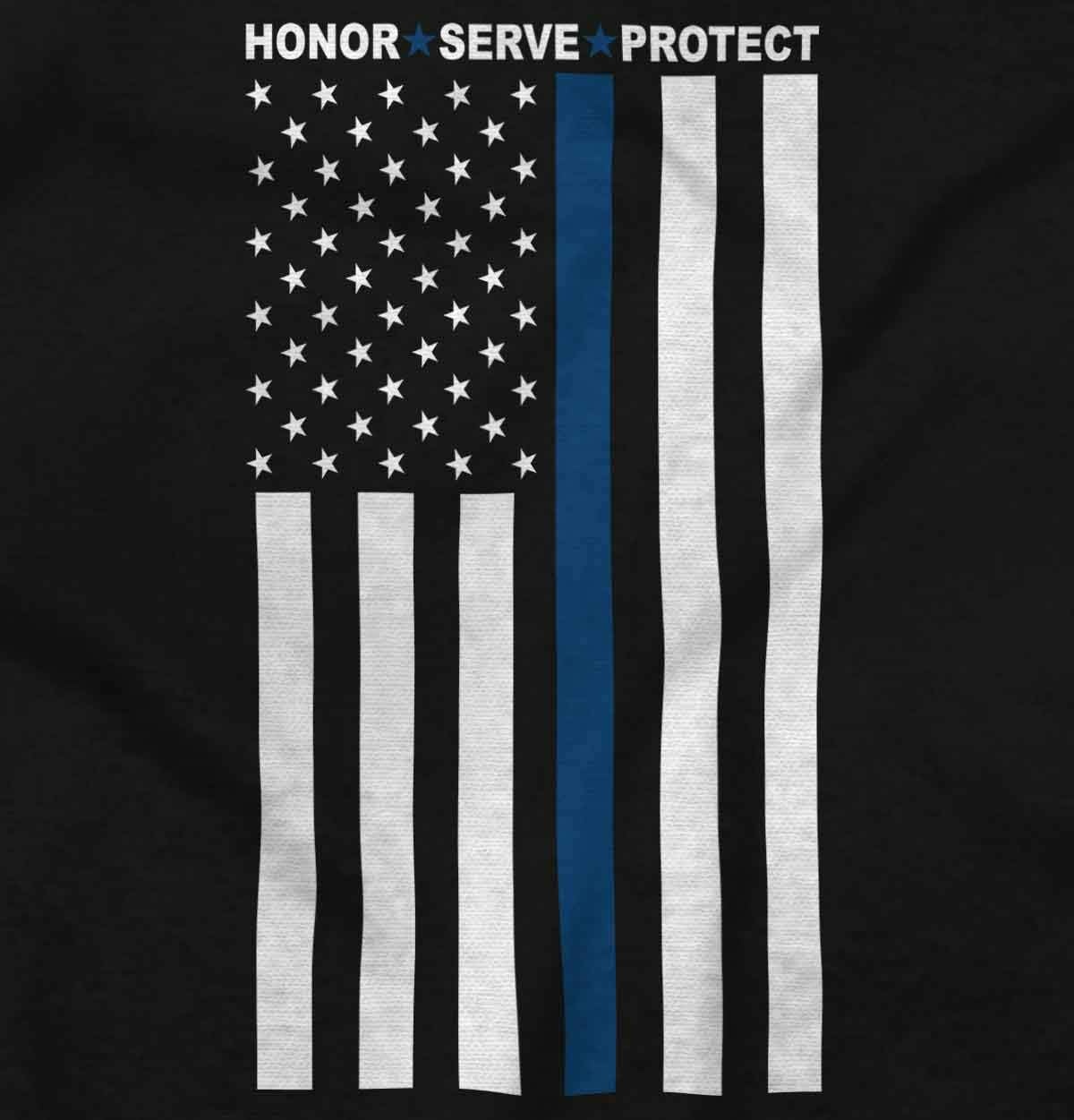 image:imageBrisco Brands Heroes Wear Blue Police Supporter Zip Up Hoodie Mens Womens
