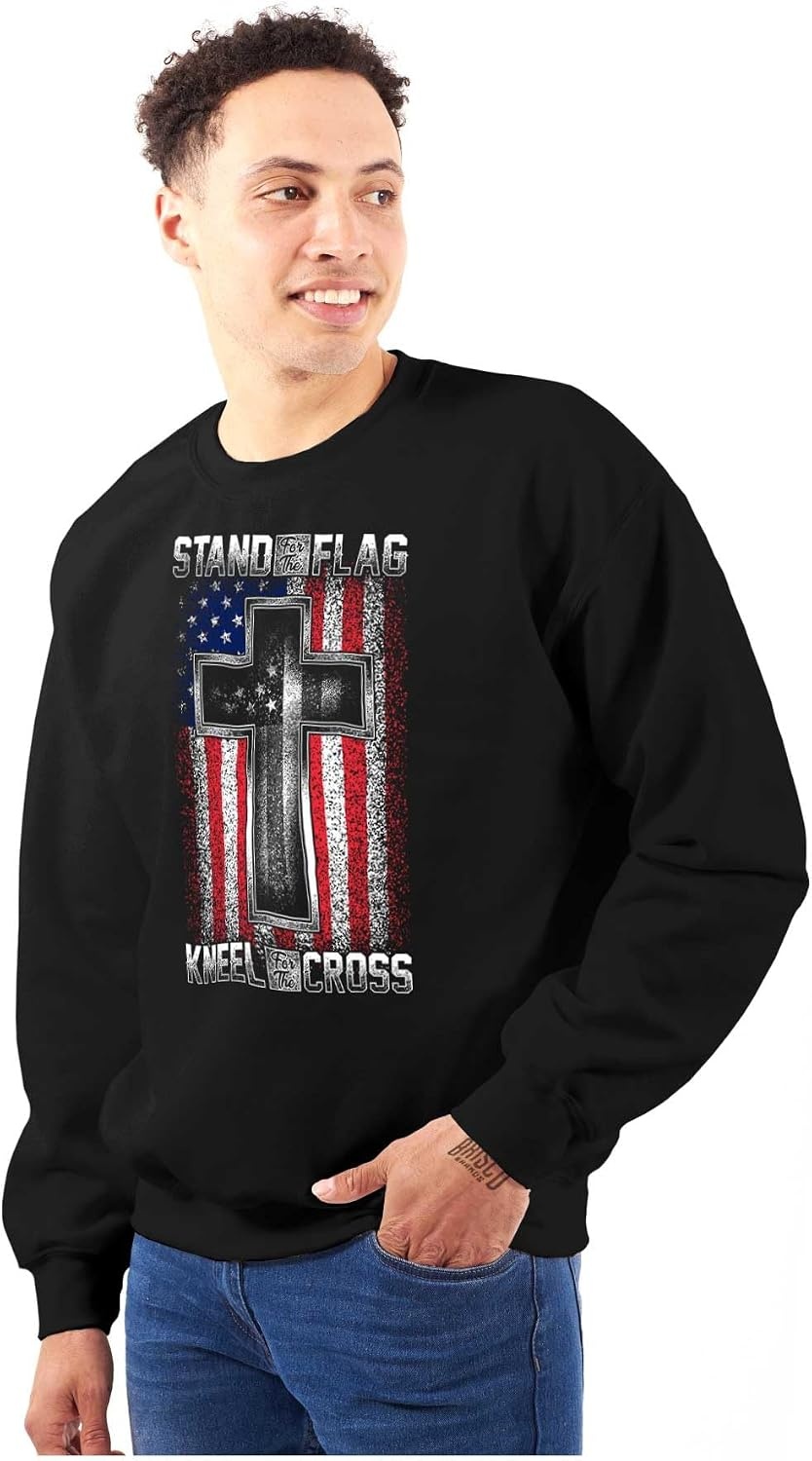 image:imageBrisco Brands Stand For Flag Kneel The Cross Sweatshirt for Men or WomenBlack