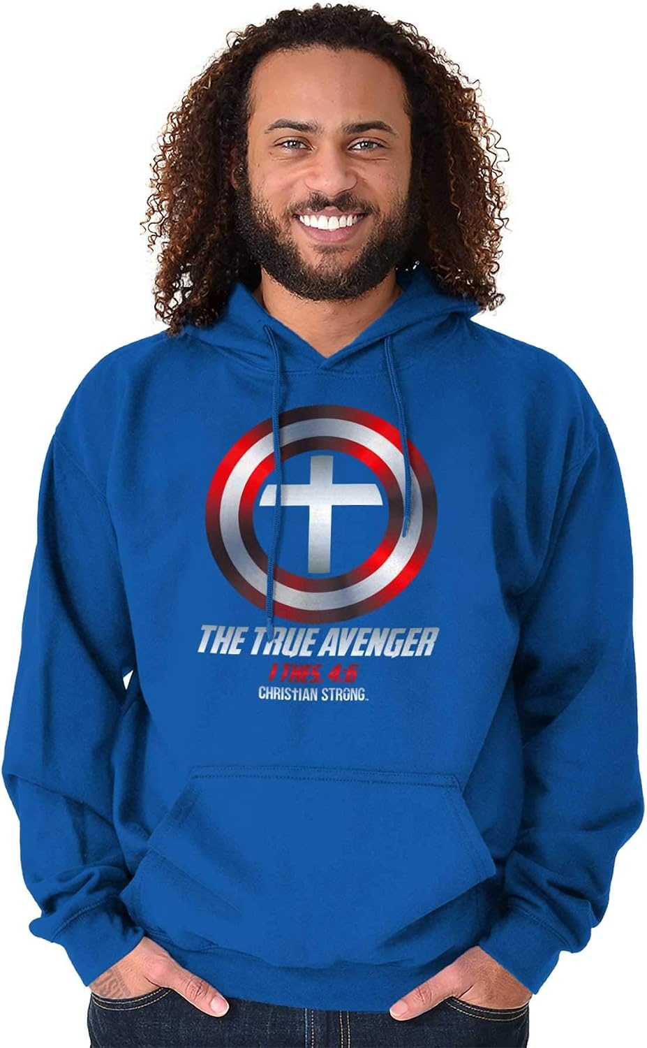 image:imageBrisco Brands True Avenger Christian Faith Hoodie Sweatshirt Women MenRoyal