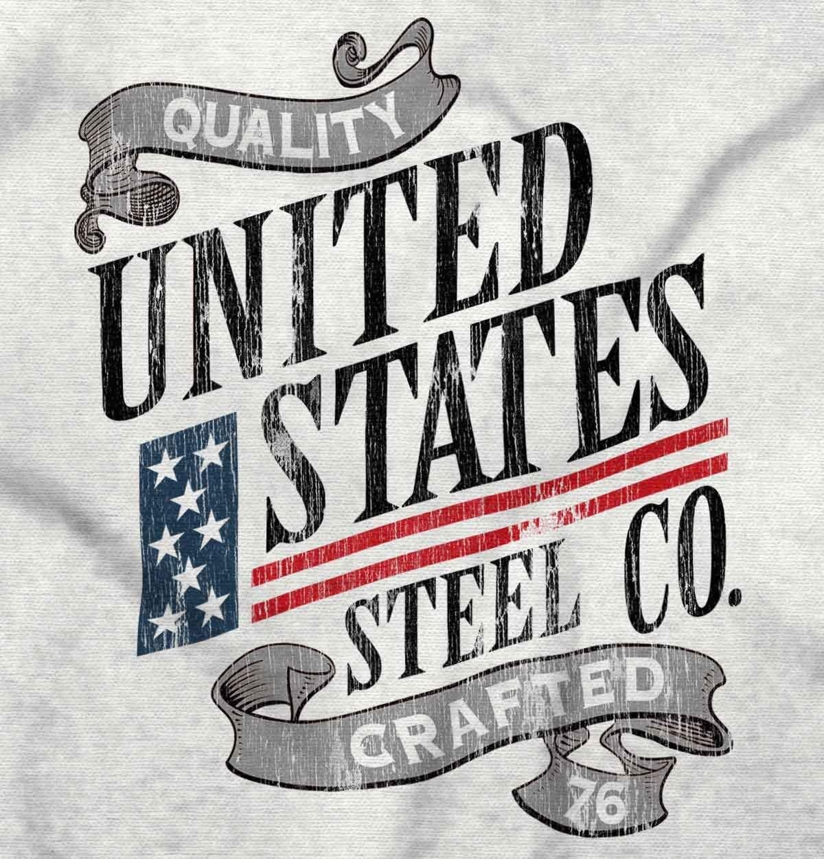 image:imageBrisco Brands USA American Steel Blue Collar Pride Graphic T Shirt Men or WomenWhite