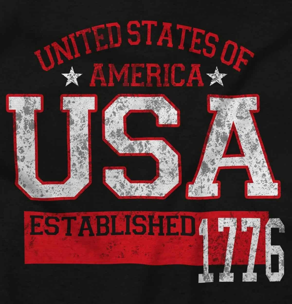 image:imageBrisco Brands USA Est 1776 Patriotic Americana Sweatshirt for Men or WomenBlack