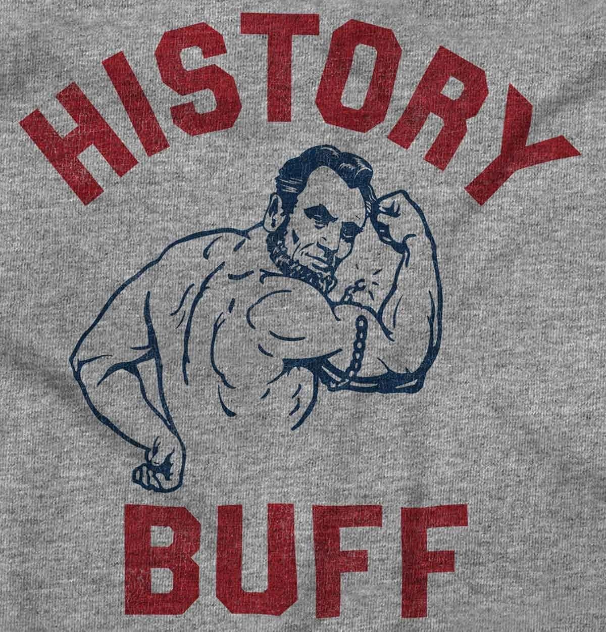 image:imageBrisco Brands USA History Buff Abe Lincoln Joke Graphic T Shirt Men or WomenSport Grey