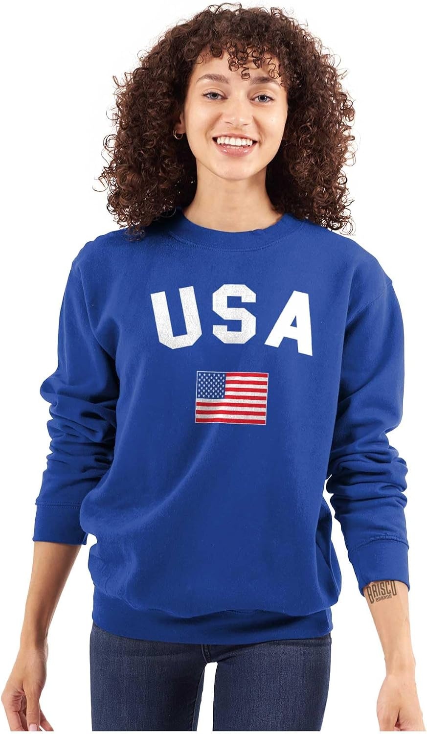 image:imageBrisco Brands USA Patriot 4th of July Memorial Day Sweatshirt for Men or WomenRoyal