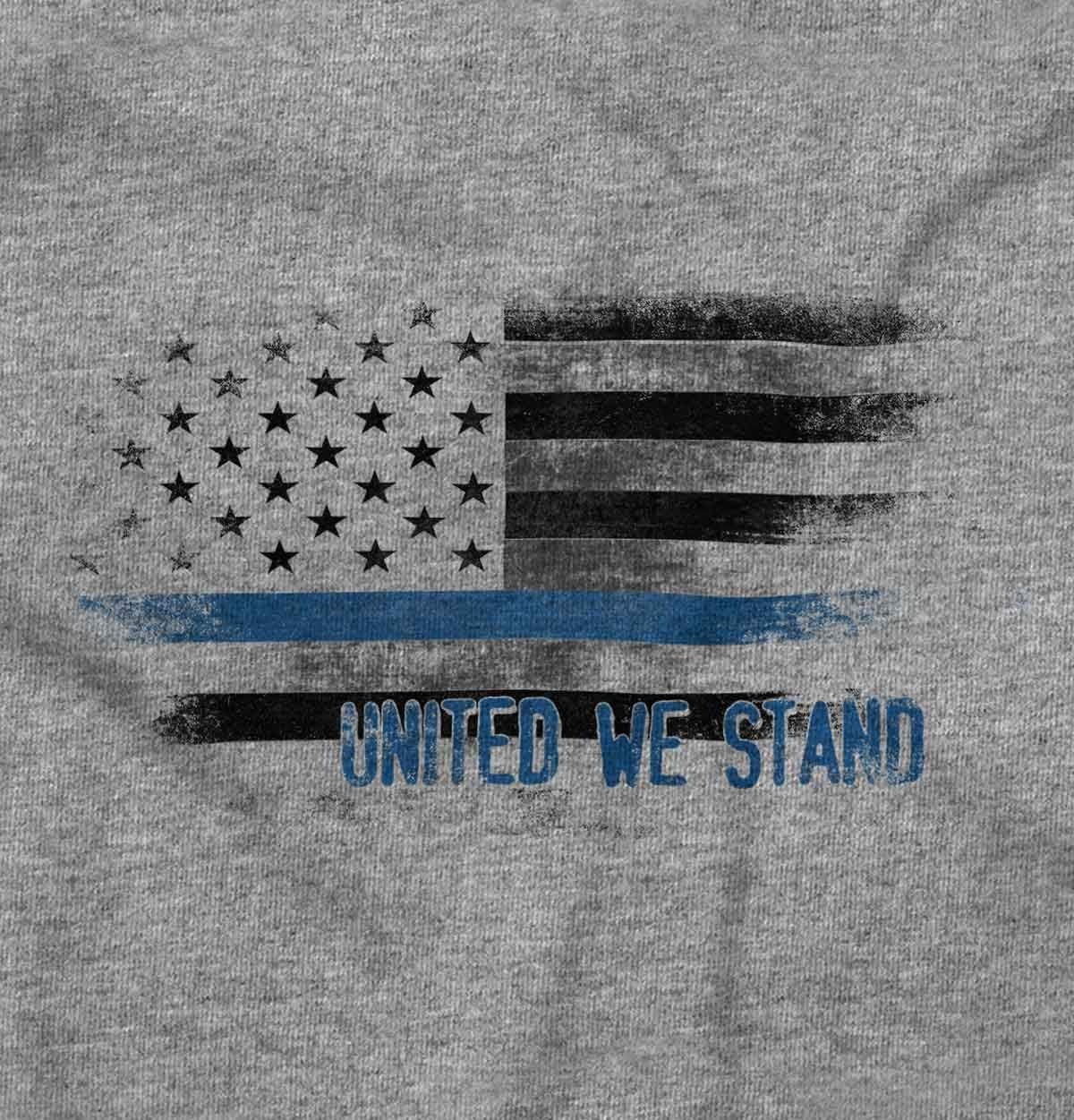 image:imageBrisco Brands United We Stand Blue Live Matter Flag Hoodie Sweatshirt Women MenSport Grey
