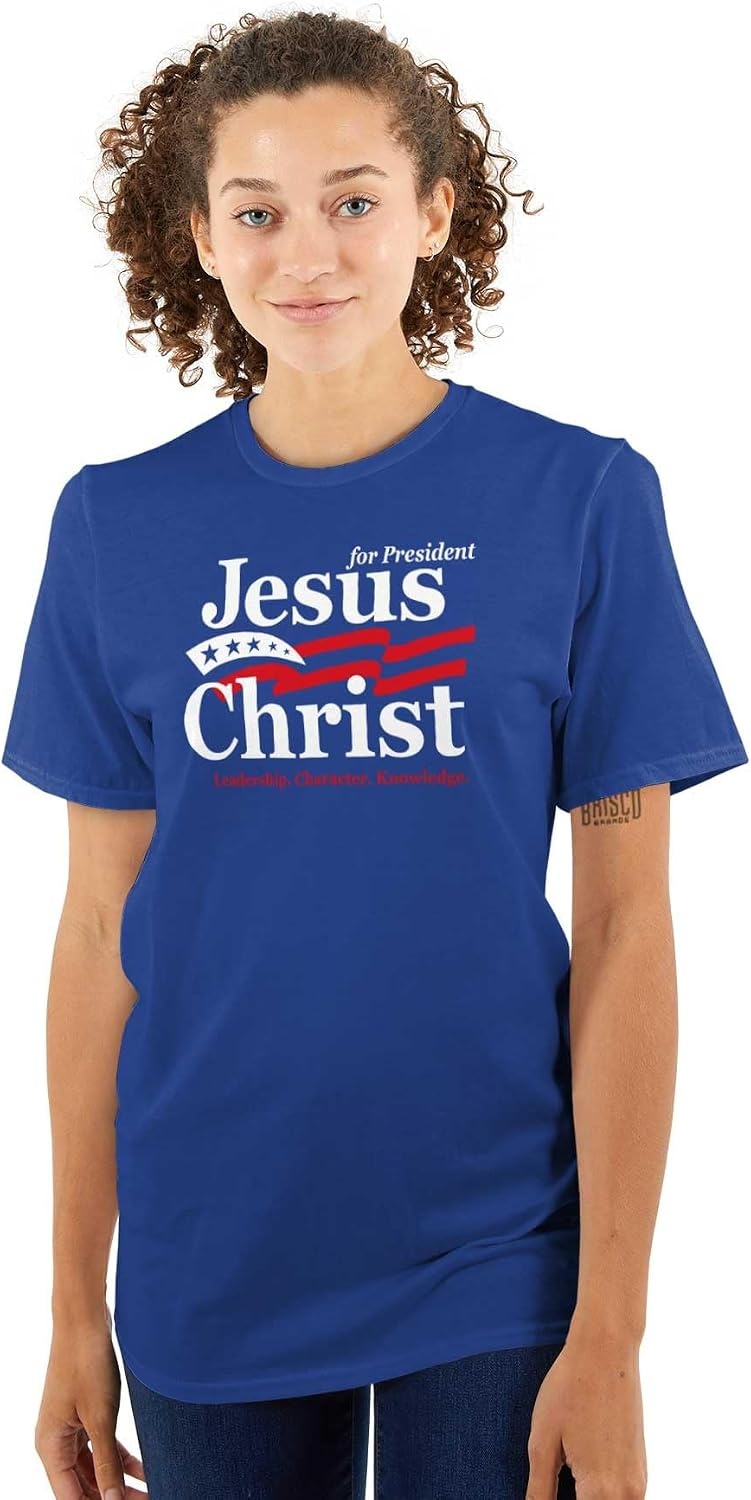image:imageJesus Christ for President Funny Graphic T Shirt Men or WomenRoyal