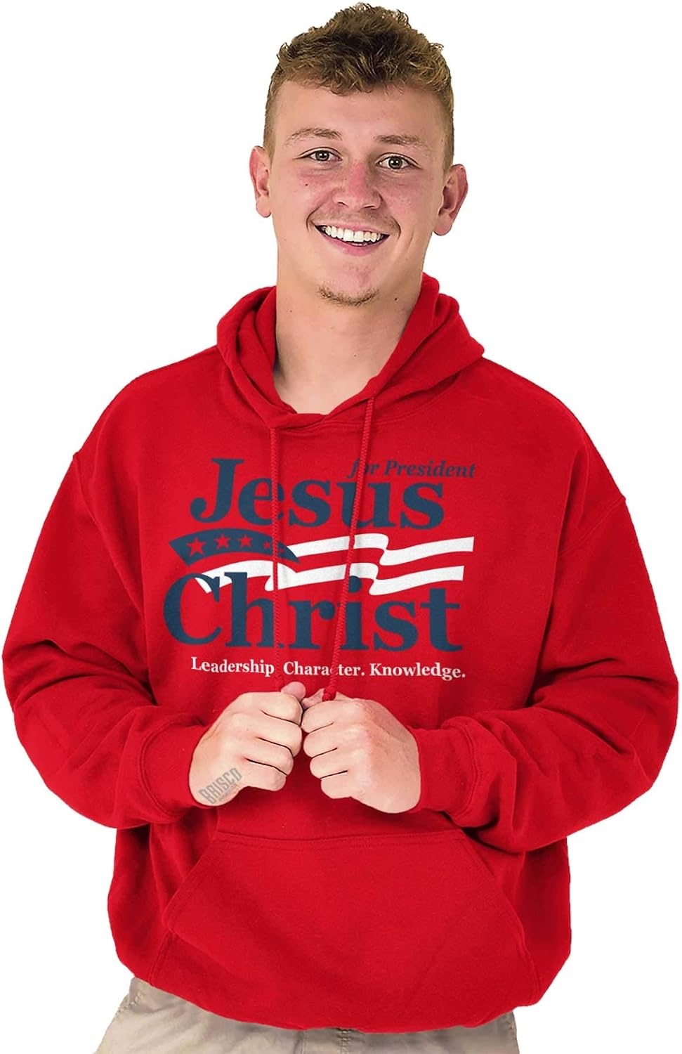 image:imageJesus Christ for President Funny Hoodie Sweatshirt Women MenRed