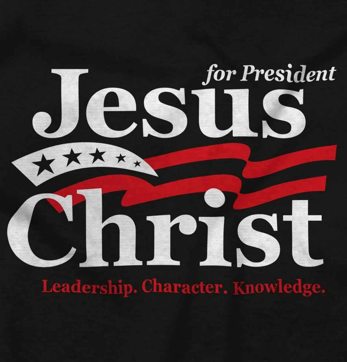 image:imageJesus Christ for President Funny Long Sleeve Tshirt Men WomenBlack