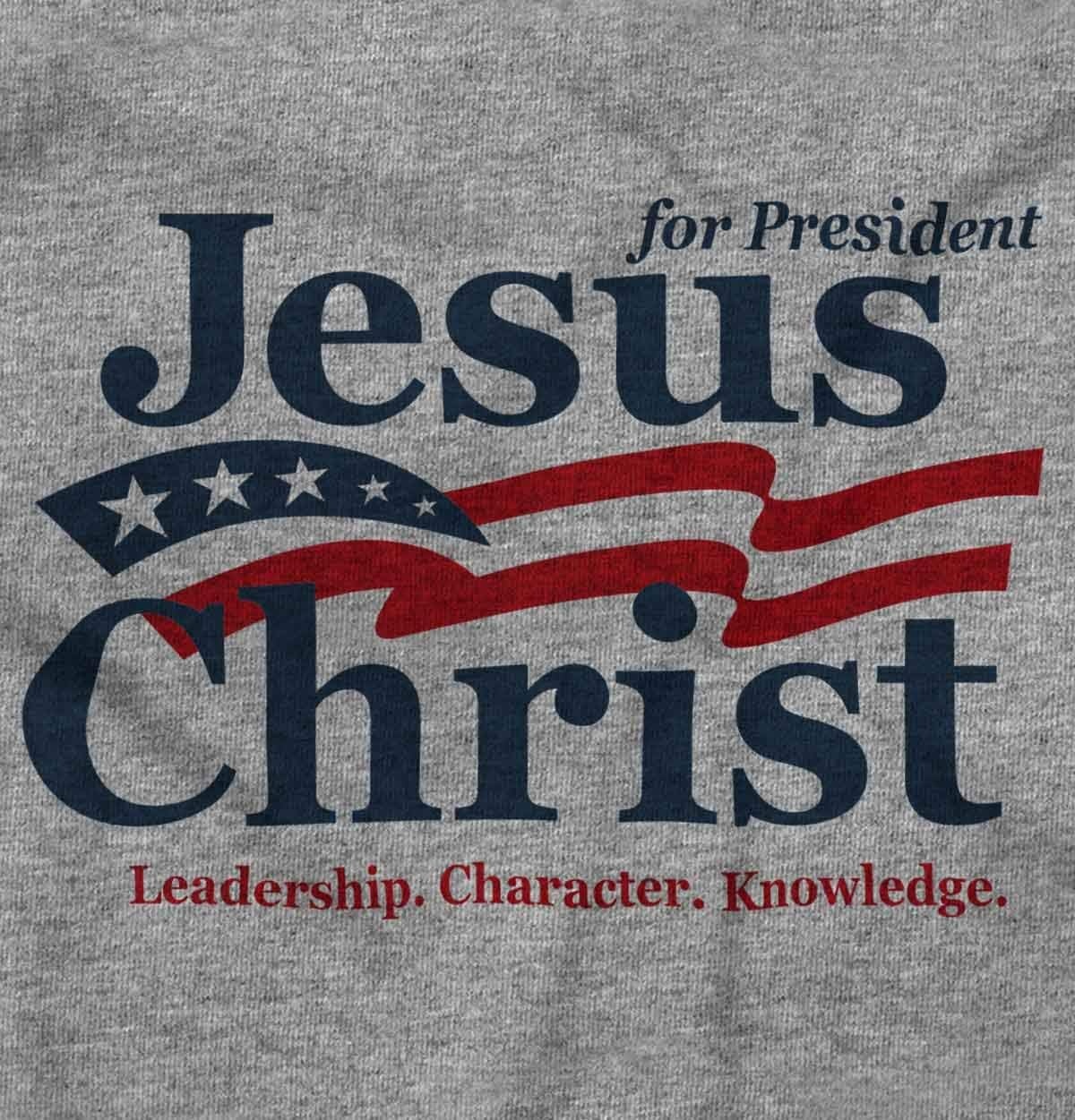 image:imageJesus Christ for President Funny Long Sleeve Tshirt Men WomenSport Grey