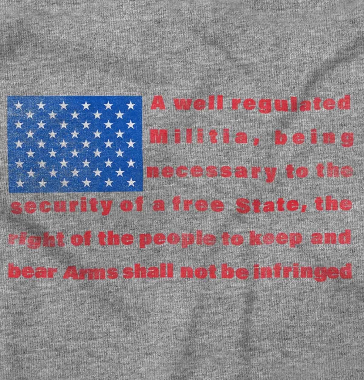 image:imageUSA Flag Pro Amendment Quote Stripes Graphic T Shirt Men or WomenSport Grey