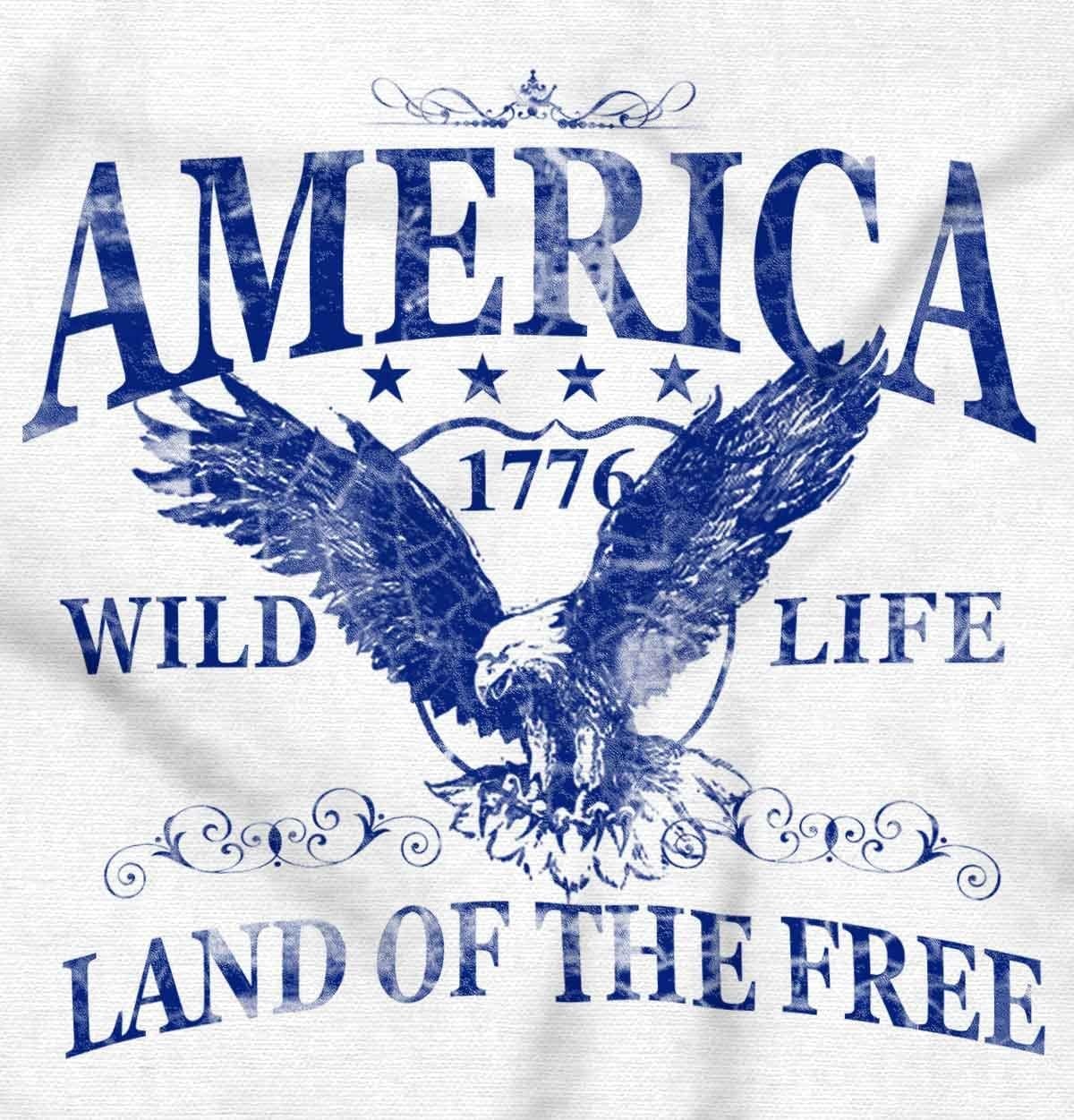 image:imageUSA Land of The Free Patriotic Eagle Graphic T Shirt Men or WomenWhite