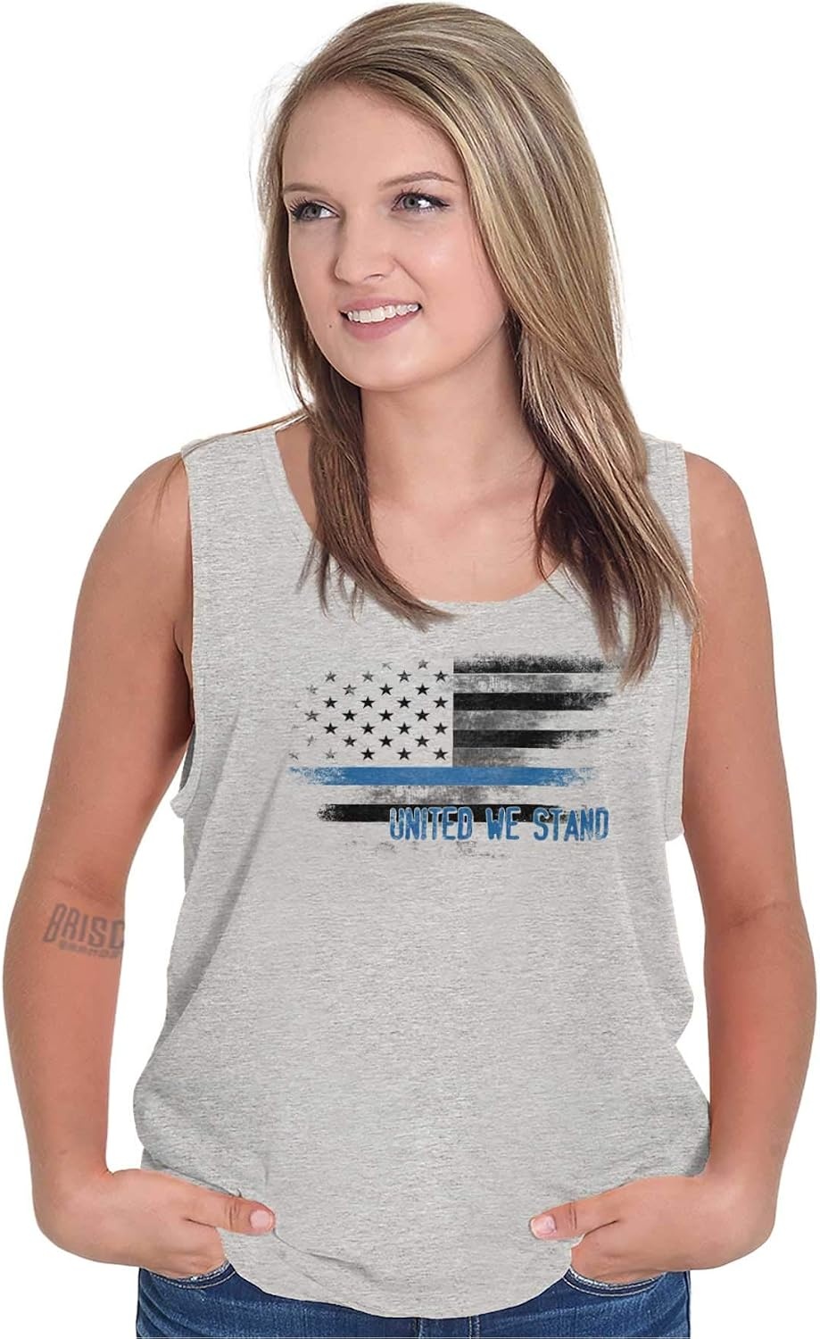 image:imageUnited We Stand Blue Live Matter Flag Tank Top T Shirts Men Women