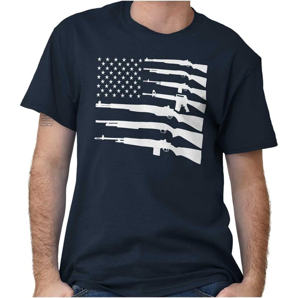 image:imageAmerican Flag Arms USA Pro 2A Rights Graphic T Shirt Men or WomenNavy