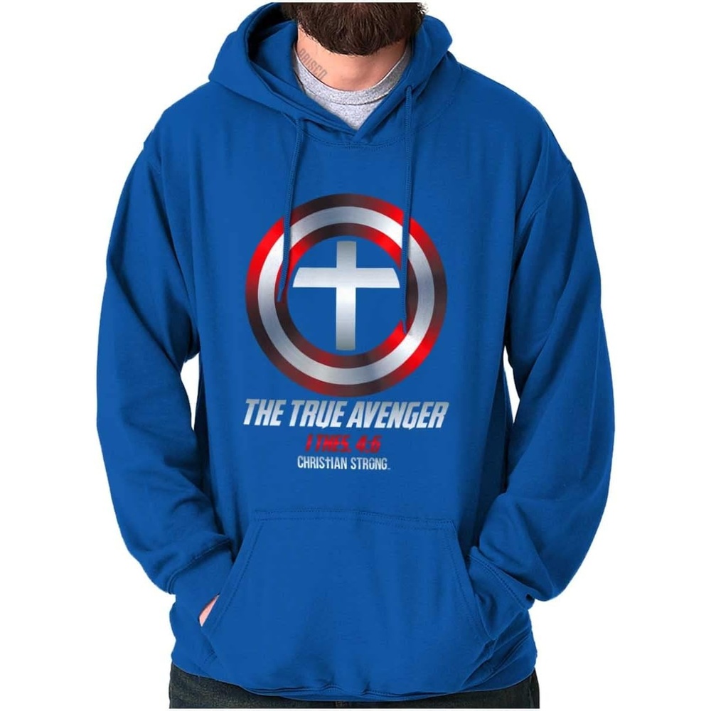 image:imageBrisco Brands True Avenger Christian Faith Hoodie Sweatshirt Women MenRoyal