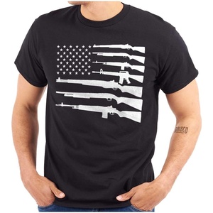 American Flag Arms USA Pro 2A Rights Graphic T Shirt Men or Women(Black)