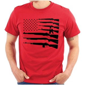 American Flag Arms USA Pro 2A Rights Graphic T Shirt Men or Women(Red)