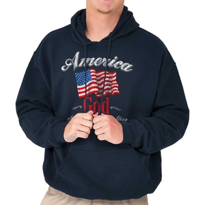Brisco Brands America God Shed Grace On Thee Hoodie Sweatshirt Women Men(Navy)