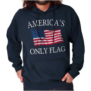 Brisco Brands Americas Only Flag American USA Pride Hoodie Sweatshirt Women Men(Navy)