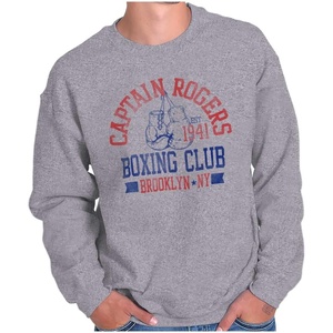 Brisco Brands Captain Rogers 1941 Boxing Club NY Sweatshirt for Men or Women(Sport Grey)