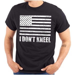 Brisco Brands Don’t Kneel Anti Protest Patriotic Graphic T Shirt Men or Women(Black)