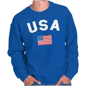 Brisco Brands USA Patriot 4th of July Memorial Day Sweatshirt for Men or Women(Royal)