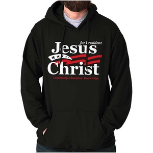 Jesus Christ for President Funny Hoodie Sweatshirt Women Men(Black)