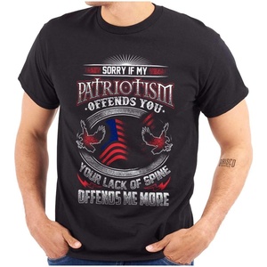 Patriotism Patriot Army Military Mens Graphic T Shirt Tees(Black)