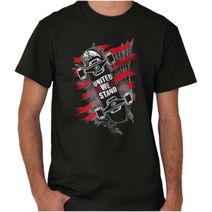 United We Stand American Skateboarder Graphic T Shirt Men or Women(Black)