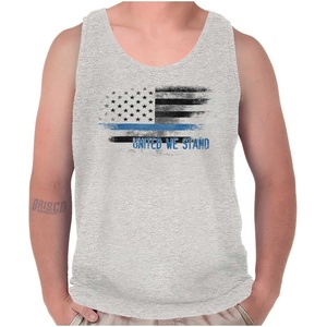 United We Stand Blue Live Matter Flag Tank Top T Shirts Men Women