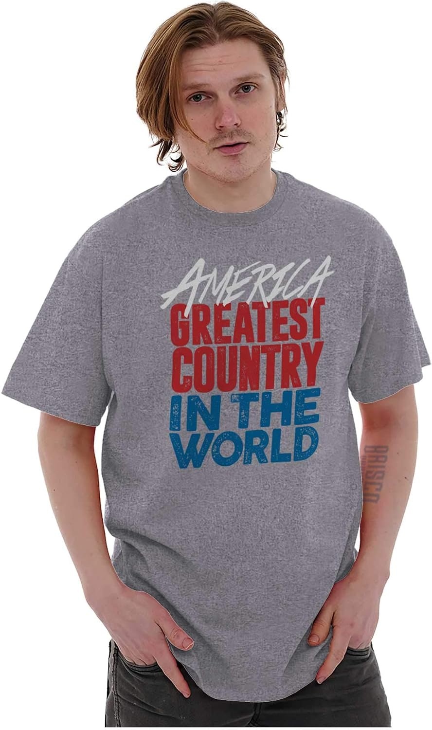 image:imageAmerica Greatest Country in The World Graphic T Shirt Men or WomenSport Grey