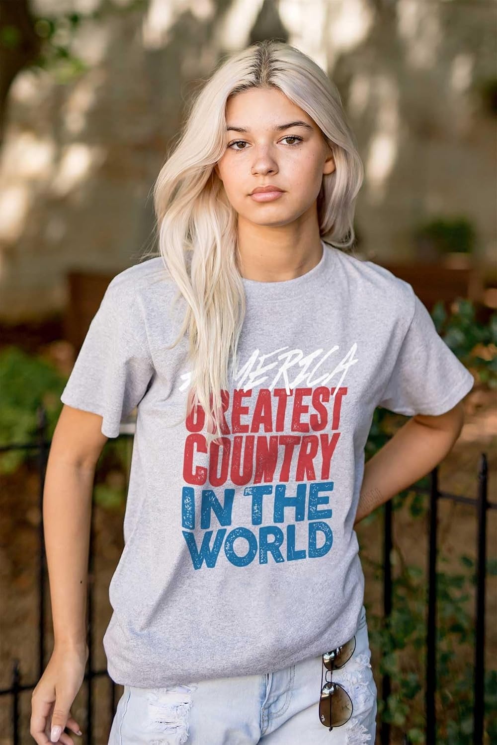 image:imageAmerica Greatest Country in The World Graphic T Shirt Men or WomenSport Grey