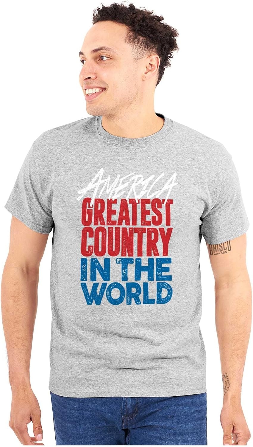 image:imageAmerica Greatest Country in The World Graphic T Shirt Men or WomenSport Grey